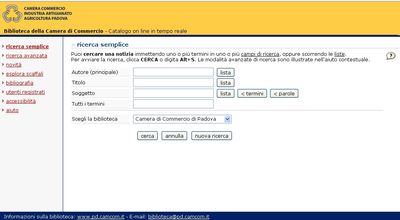 Il sito della biblioteca che verrà presto lanciato